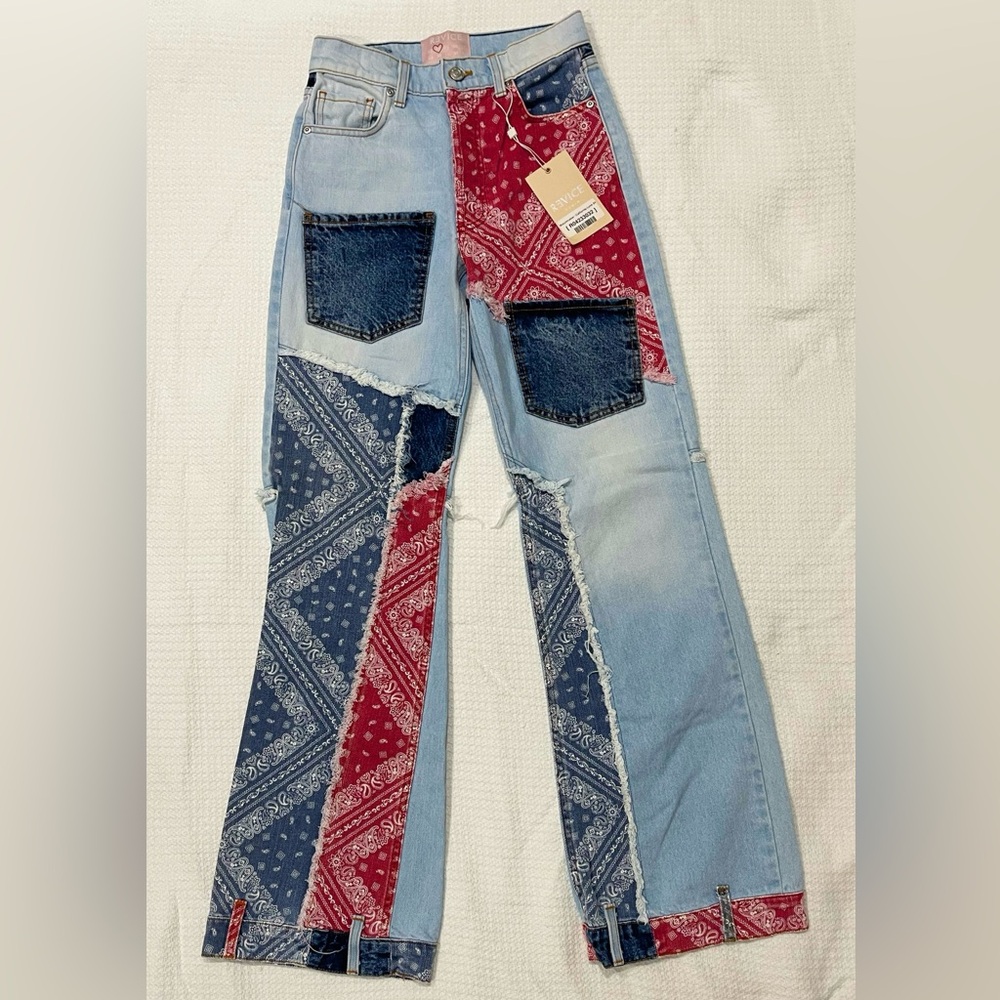 Revice Denim Matchmaker/California Love Bandana Quilted Jeans